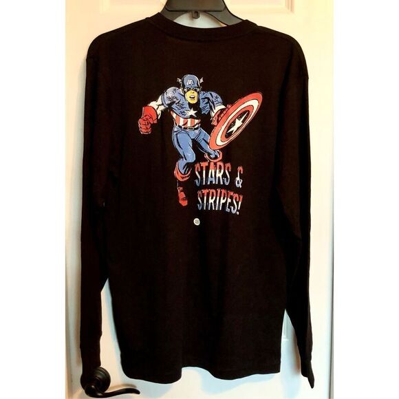 MARVEL X STANCE - NWOT Capt. America Stars & Stripes LS Tee. Mens M/Ladies L - Picture 13 of 16
